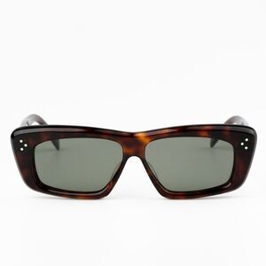 NEW Celine CL40259I 52N Havana Green Rectangle Unisex Sunglasses CL 40259I